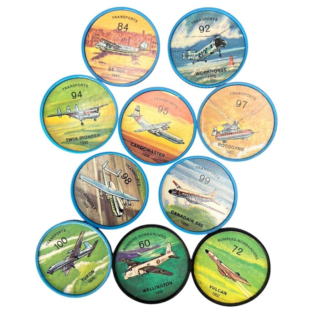 Jell-O Hostess Picture Wheel Flight Airplane 10pc Random Mixed Bundle